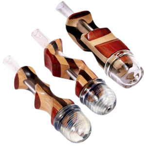 Mixed Wood ‘n’ Glass Hybrid Pipe | Styles Vary