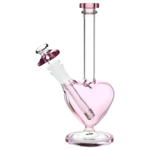 The Heart Grows Fonder Glass Water Pipe – 9.25″ / 14mm F