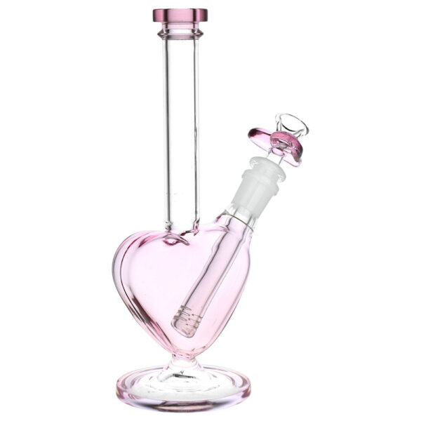 The Heart Grows Fonder Glass Water Pipe – 9.25″ / 14mm F - Image 4