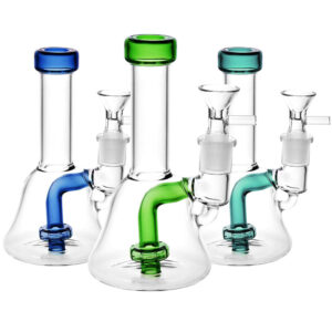 Clear As A Bell Mini Glass Water Pipe – 6″/14mm F/Colors Vary