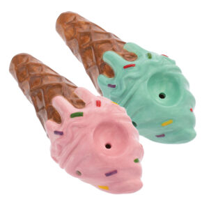 Wacky Bowlz Ice Cream Ceramic Hand Pipe | 4.5″