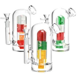 Buzz Builder Glass Water Pipe – 7″ / 14mm F / Colors Vary