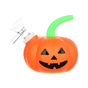 Jack-O’-Lantern Silicone Water Pipe – 3.5″ / 14mm F
