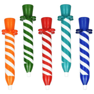 Birthday Candle Glass Chillum | 4.25″ | Assorted Colors | 5pc Set