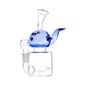 Hemper Blue Whale Glass Water Pipe – 6.25″ / 14mm F