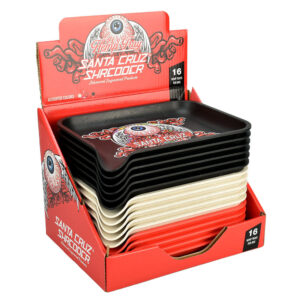 Santa Cruz Shredder Hemp Tray -7.75″x5.75″/Flying Eye Ball – 16PC DISP