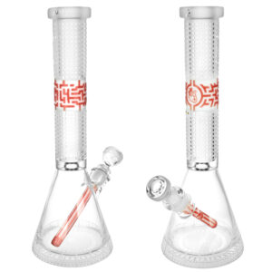 Milkyway Glass Bio-Grid Beaker Water Pipe – 15″/14mm F