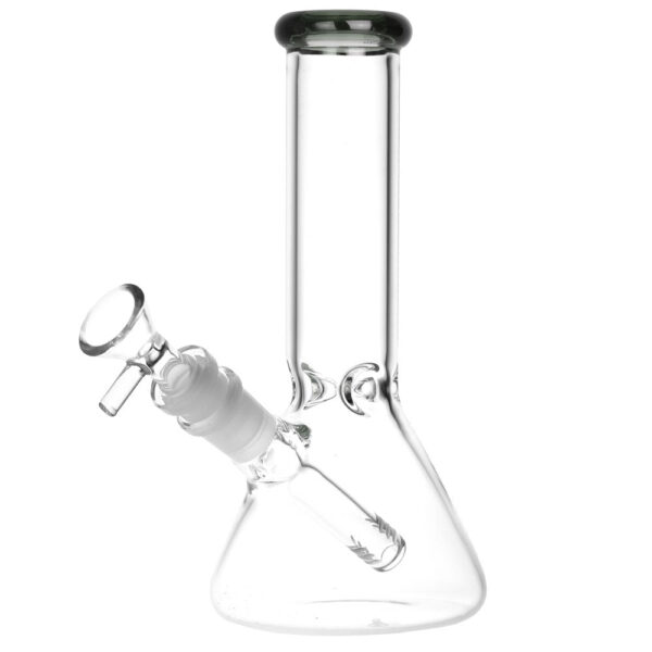 Classic Glass Beaker Water Pipe – 8″ / 14mm F / Colors Vary - Image 3