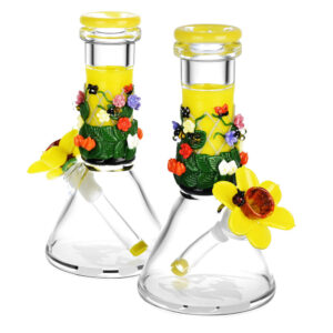 Empire Glassworks Baby Beaker Water Pipe – 8″/14mm F/Flowers