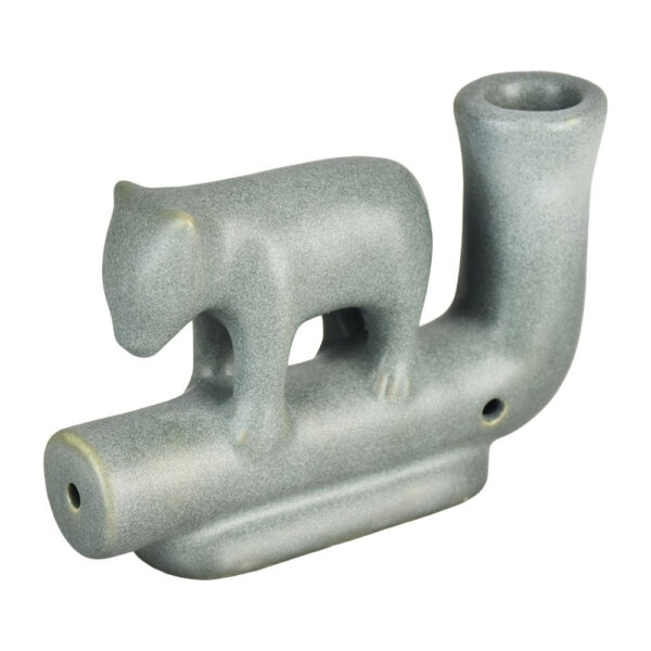 Art Of Smoke Ceramic Spirit Bear Pipe w/ Spirit Bear Bag - Image 2