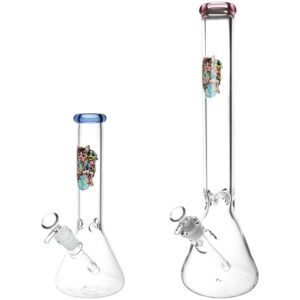 Chill Cat Glass Beaker Water Pipe | 14mm F | Colors Vary