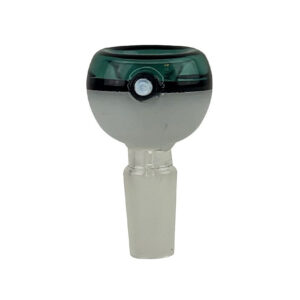 Teal Poke Ball Glass Bong Bowl – 14mm