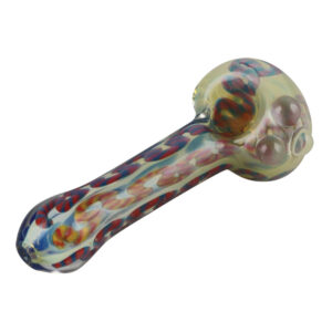 Fumed Colored Squiggles Spoon Pipe