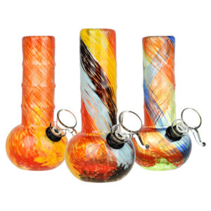 Celebrate Joy Soft Glass Water Pipe – 6″ / Colors Vary