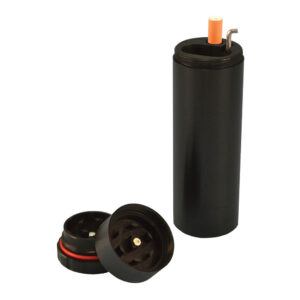 All In 1 Metal Smoke Stopper w/Poker & Grinder – Black
