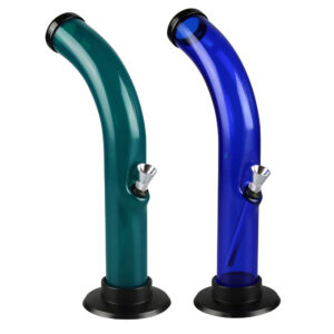Acrylic Curved Water Pipe – 10″ / Colors Vary