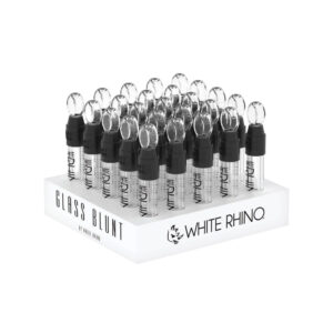 25PC DISPLAY – White Rhino Glass Blunt – 3.75″