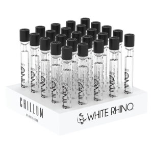 White Rhino Chillum Pipe w/ Silicone Cap | 4.25″ | 25pc Display