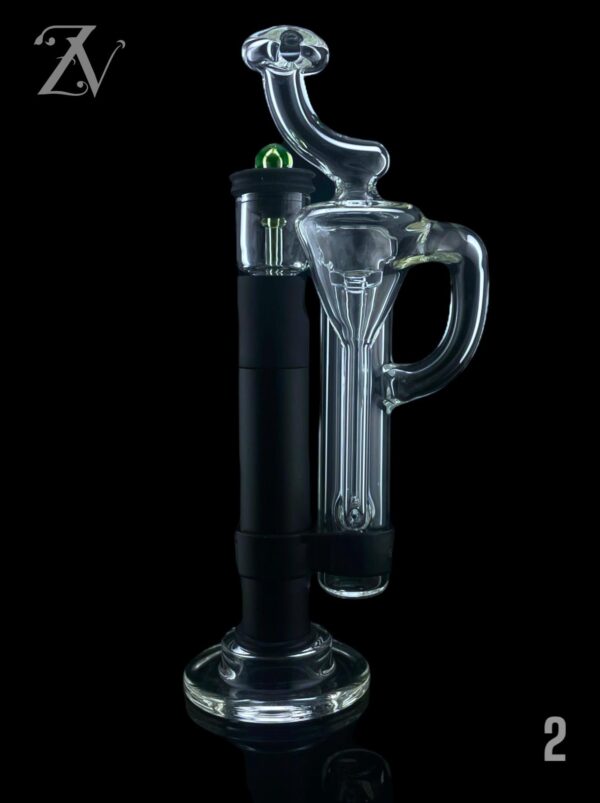 LENNON GLASS: CLEAR PWHIPPLER PIVOT MOUTHPIECE AND RECYCLER - Image 2