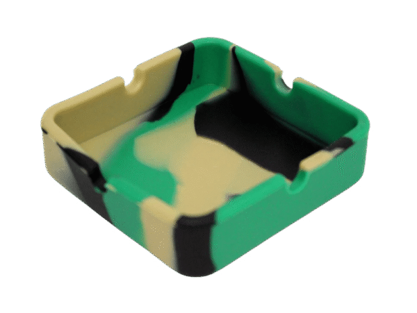 3.2" Square Silicone Ashtray Assorted Color