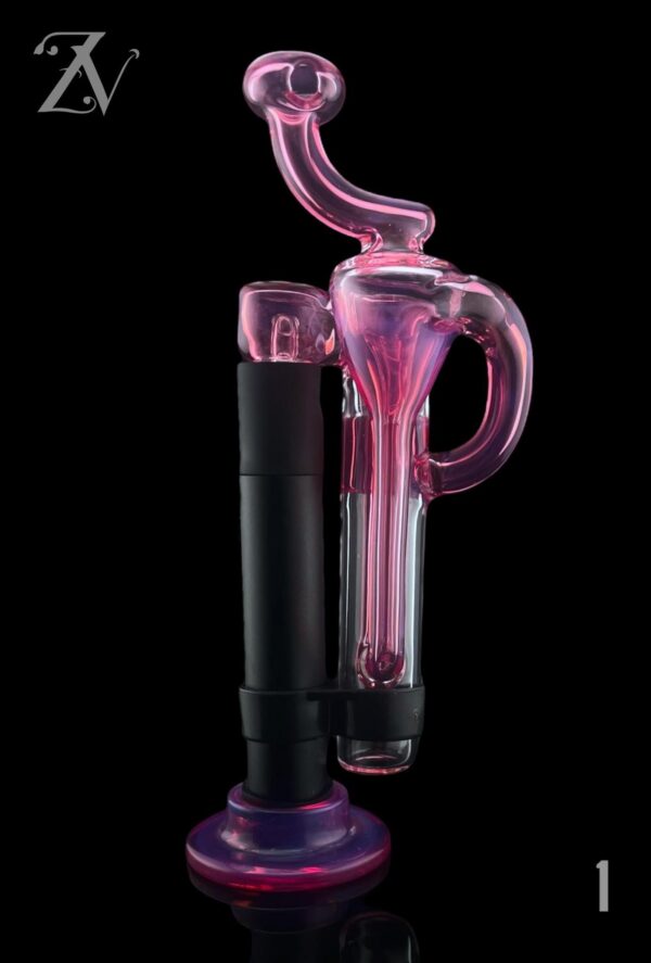 LENNON GLASS: FULL COLOR PWHIPPLER PIVOT MOUTHPIECE AND RECYCLER