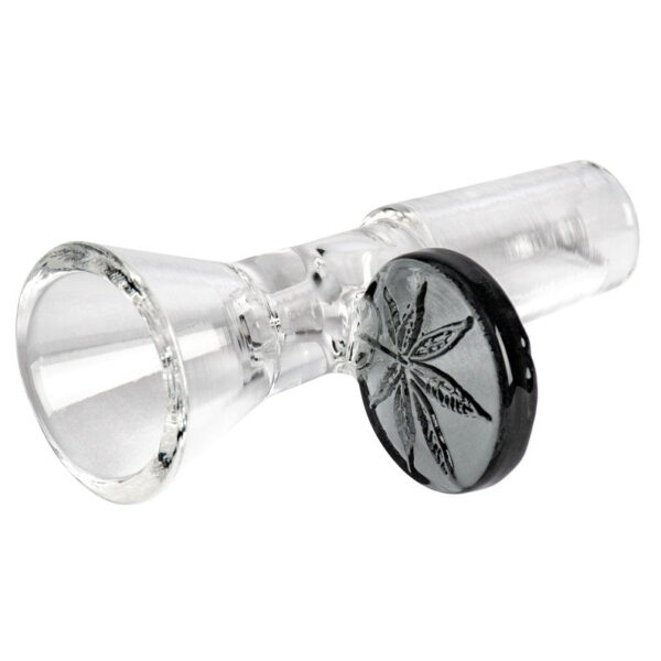 14mm Male Red Eye Glass Cone Pull-Out w/ Leaf Handle Bowl - Image 5