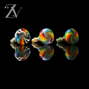 IRIDESCENT GLASS: WIG WAG PUFFCO PEAK PRO 3DXL JOYSTICK CAP