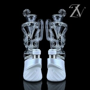 OTW GLASS: CLEAR FACETED PUFFCO PEAK ATTACHMENT